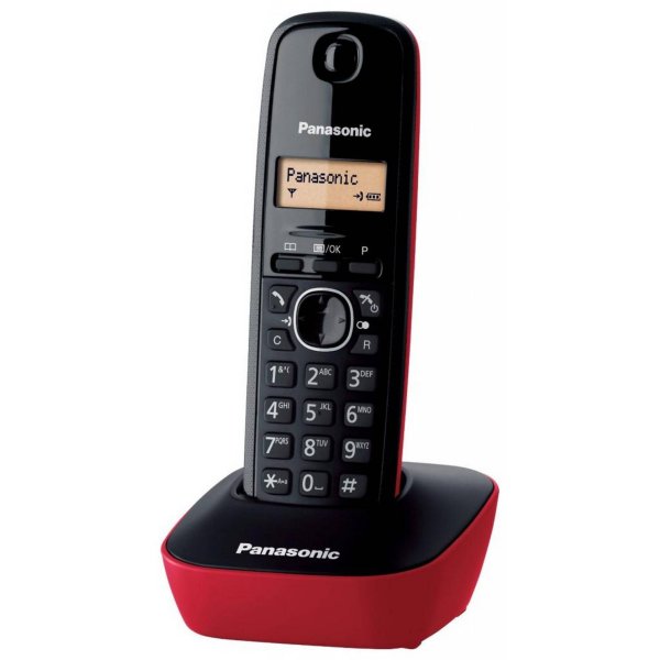 Ασύρματο Ψηφιακό Τηλέφωνο Panasonic KX-TG1611 (EU) Μαύρο-Κόκκινο